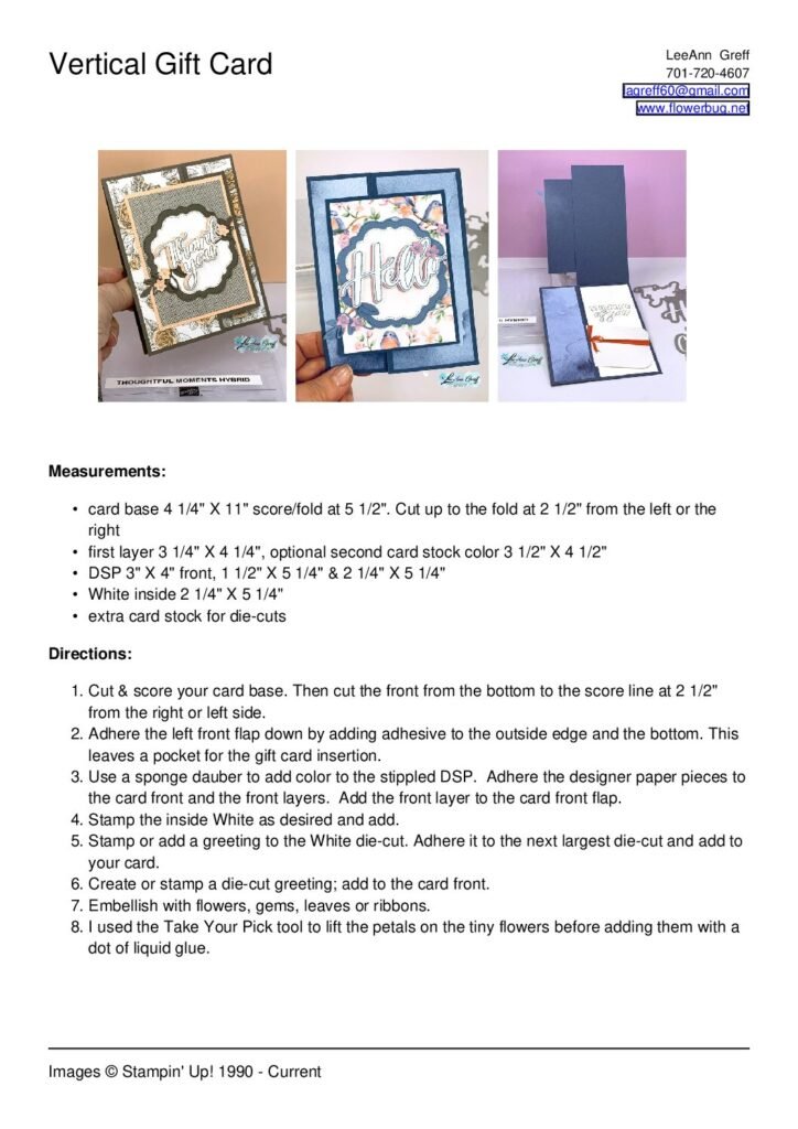 thumbnail of Vertical gift card with Thoughtful Moments