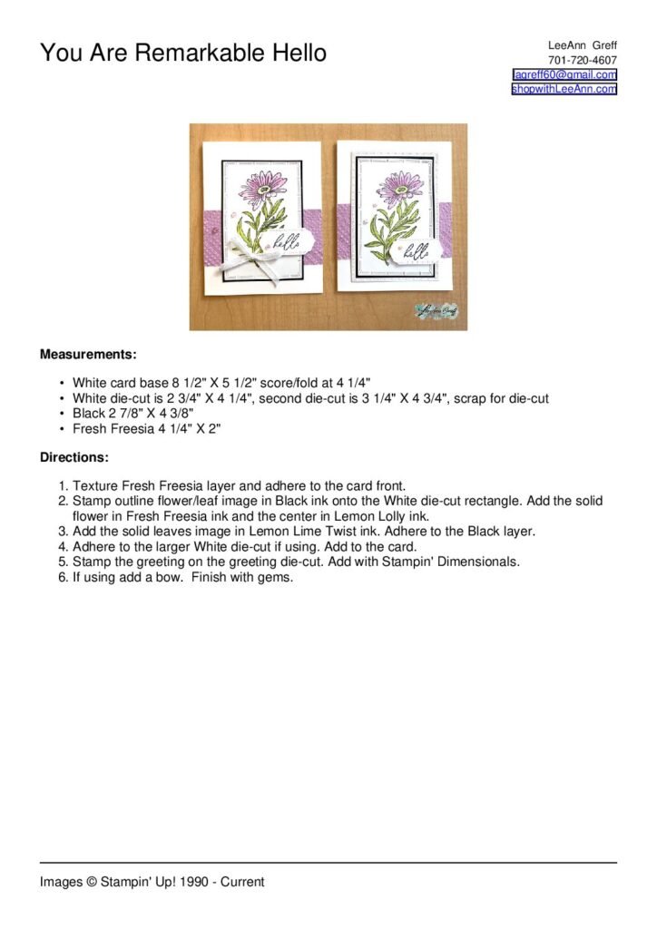 thumbnail of You Are Remarkable Hello