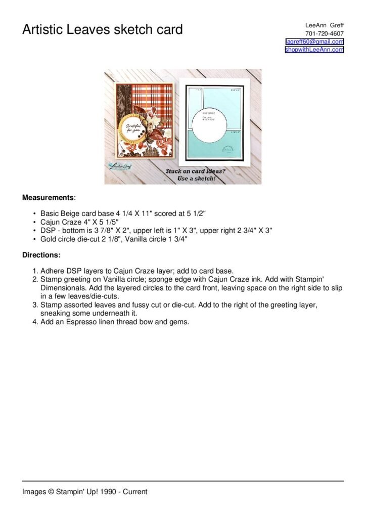 thumbnail of Artistic Leaves sketch card