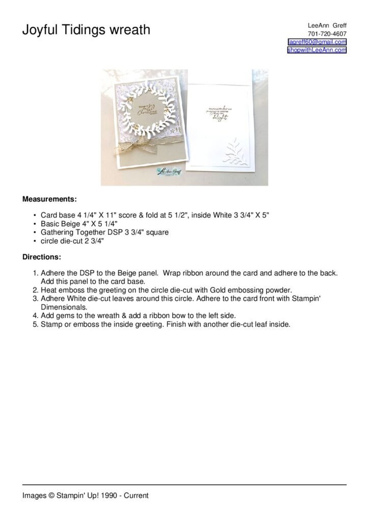 thumbnail of Joyful Tidings Wreath card