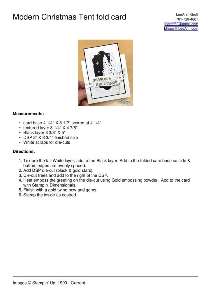 thumbnail of Modern Christmas Tent card