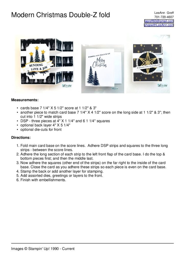 thumbnail of Modern Christmas triple-Z fold